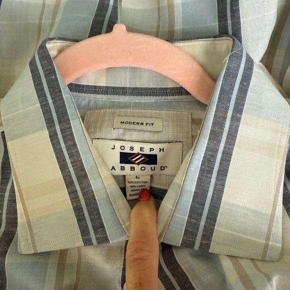 Joseph Abboud Blue Casual Button Down Shirt - Picture 2 of 3